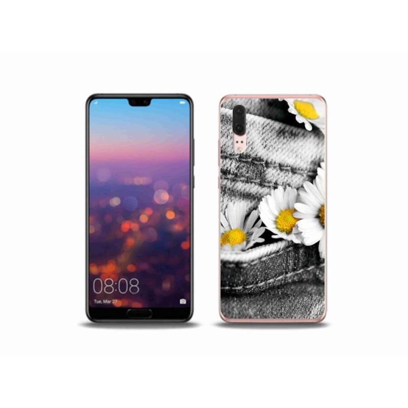 Gél tok mmCase mobiltelefonhoz Huawei P20 - margaréták