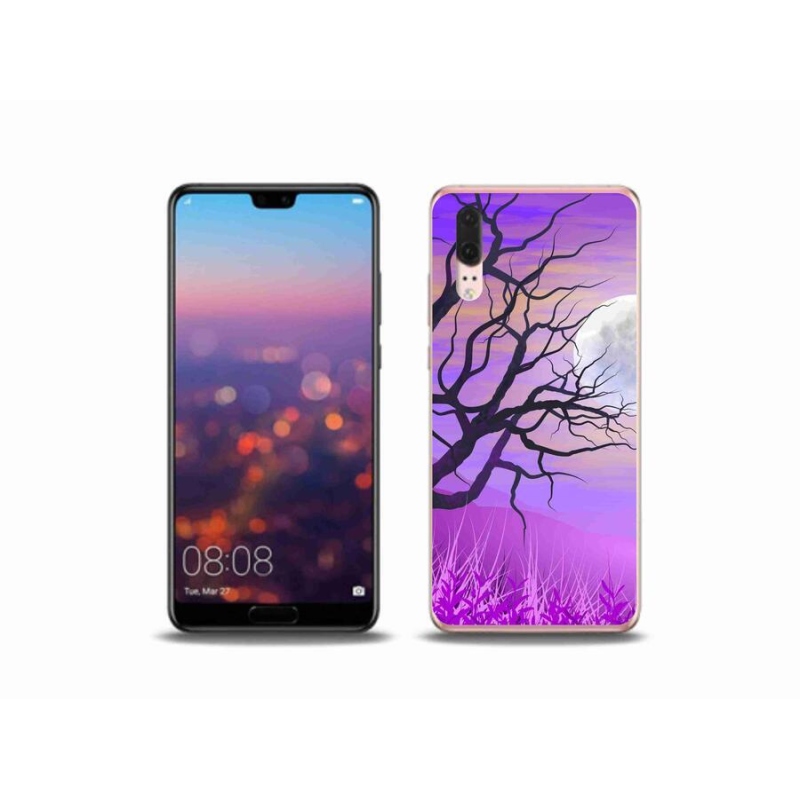 Gél tok mmCase a mobil Huawei P20 - rajzfilmes kidőlt fa számára