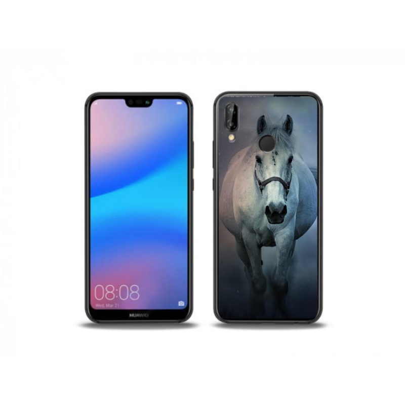 Gél tok mmCase a Huawei P20 Lite-hoz - futó fehér ló