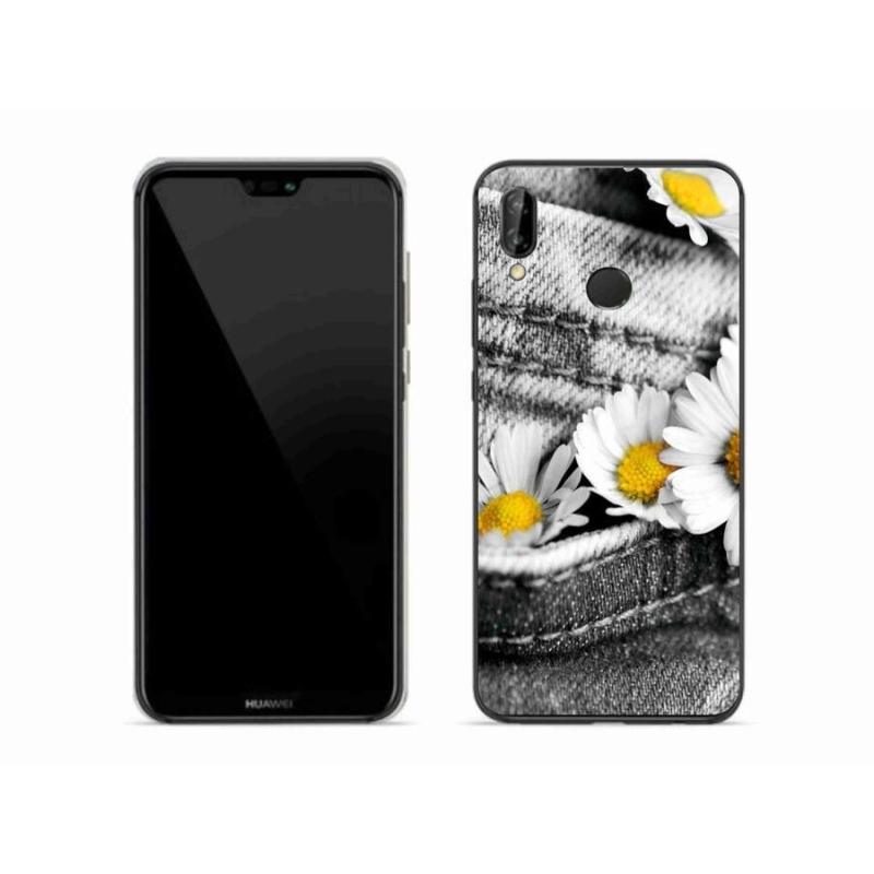 Gél tok mmCase mobil Huawei P20 Lite - margarétás - mobiltelefonhoz