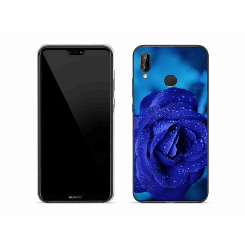 Gél tok mmCase a Huawei P20 Lite készülékhez - kék rózsa