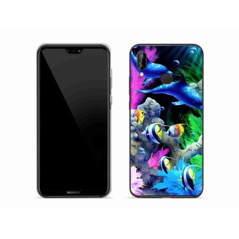 Gél tok mmCase a mobil Huawei P20 Lite készülékhez - tengeri világ
