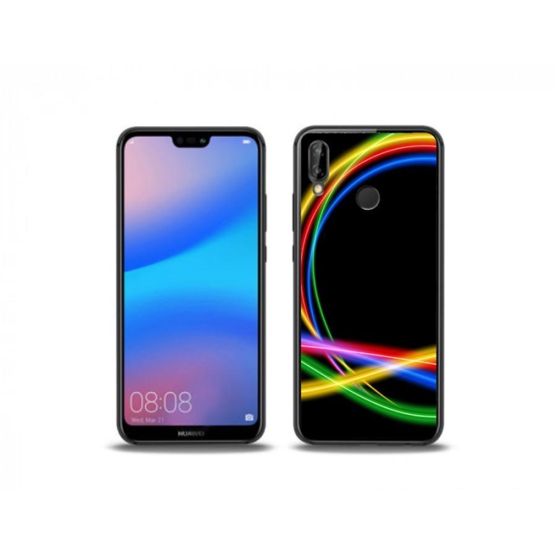 Gél tok mmCase a Huawei P20 Lite készülékhez - neon körök