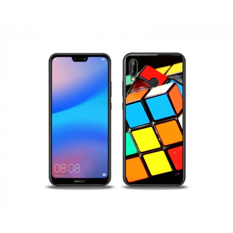 Gél tok mmCase mobil Huawei P20 Lite - Rubik kocka