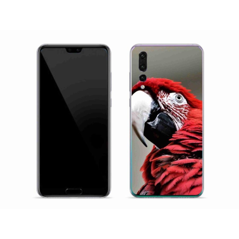 Gél tok mmCase mobiltelefonhoz Huawei P20 Pro - papagáj ara piros