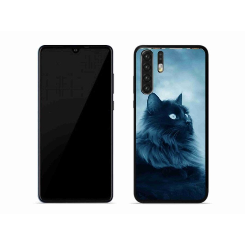 Gél tok mmCase mobil Huawei P30 Pro - fekete macska 1