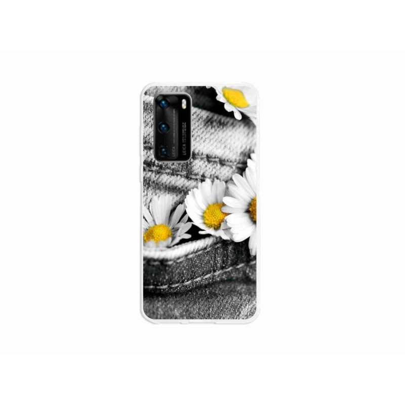 Gél tok mmCase mobiltelefonhoz Huawei P40 - margaréták
