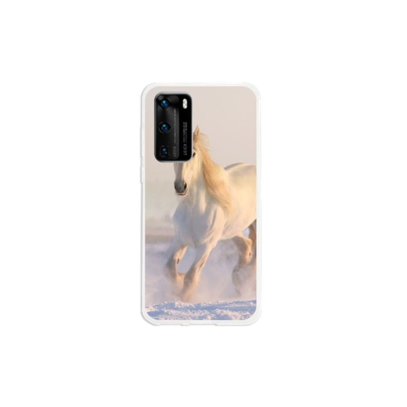Gél tok mmCase mobil Huawei P40 - ló a hóban