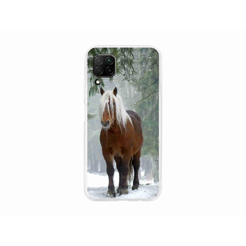 Gél tok mmCase a mobil Huawei P40 Lite - ló az erdőben