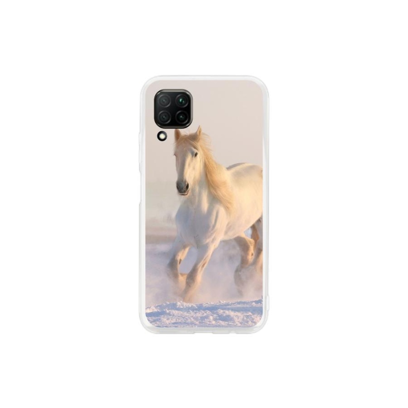 Gél tok mmCase mobil Huawei P40 Lite - ló a hóban