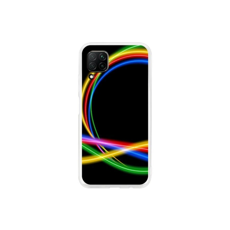 Gél tok mmCase a mobil Huawei P40 Lite készülékhez - neon körök