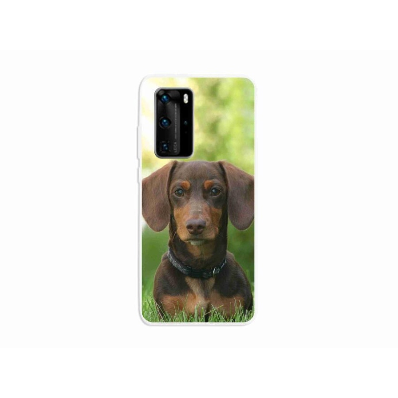 Gél tok mmCase mobiltelefonhoz Huawei P40 Pro - barna tacskó