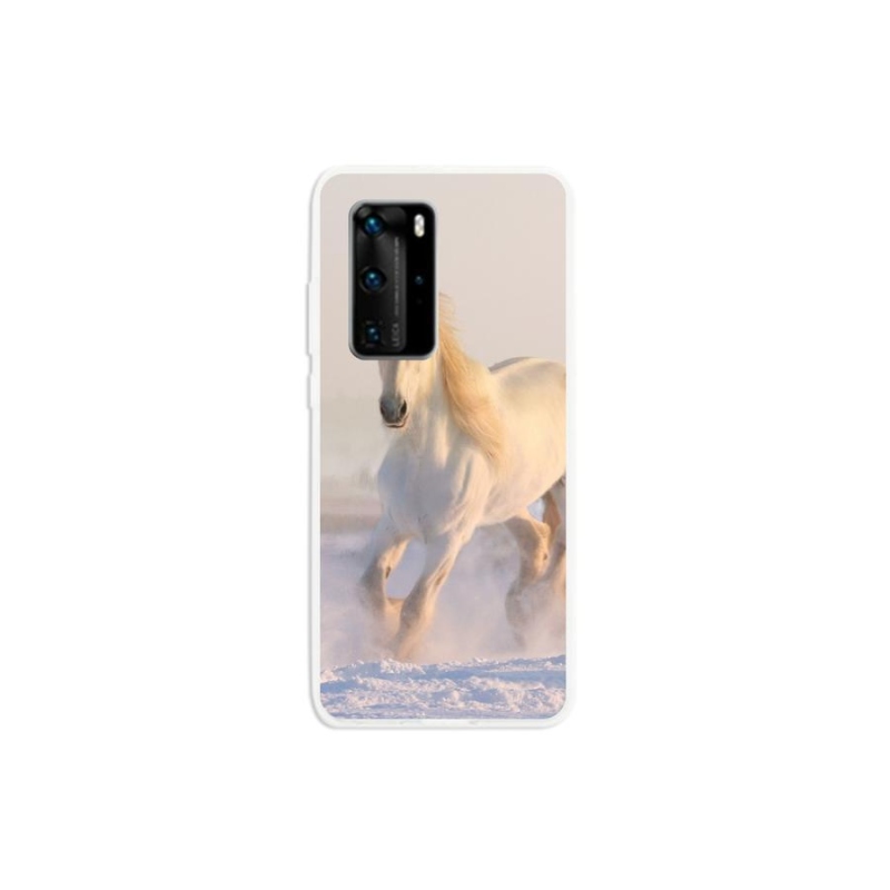 Gél tok mmCase mobil Huawei P40 Pro - ló a hóban