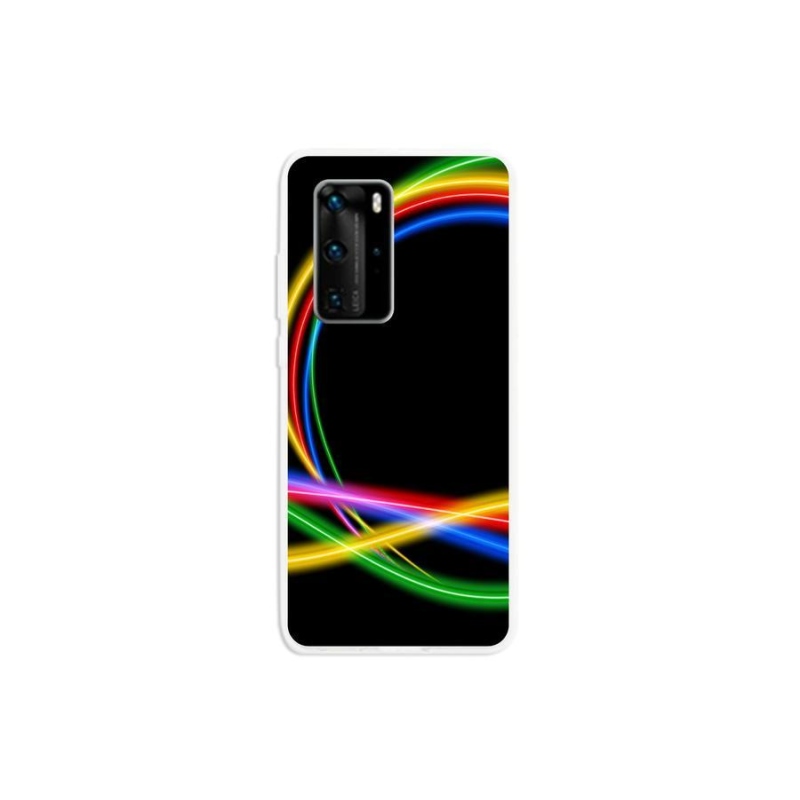 Gél tok mmCase a mobil Huawei P40 Pro - neon körökhöz