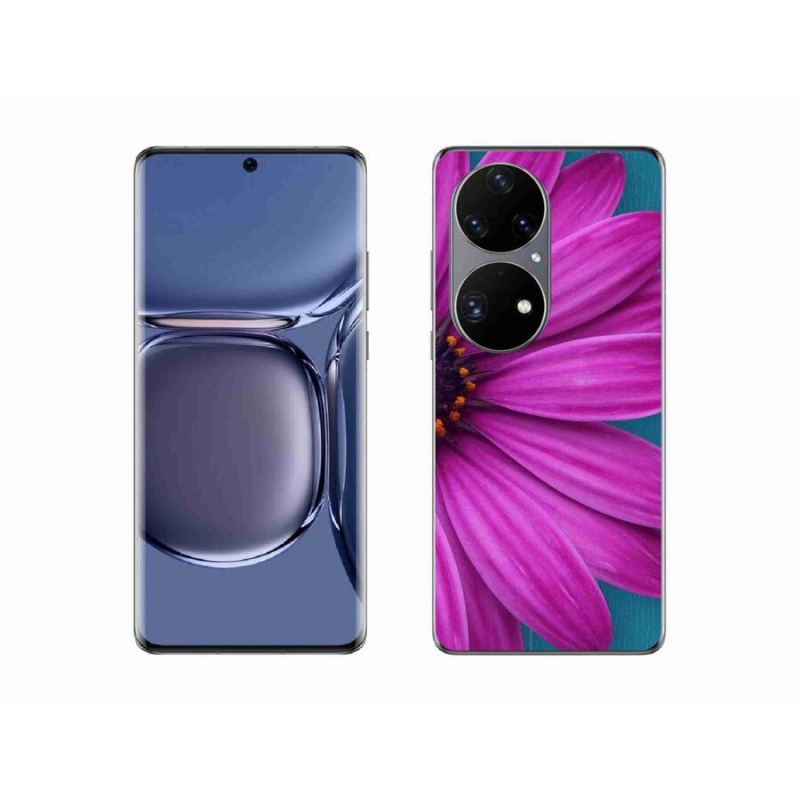 Gél tok mmCase a mobil Huawei P50 Pro készülékhez - lila százszorszép