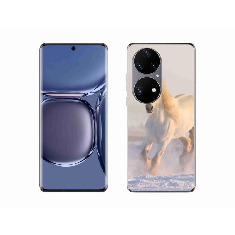 Gél tok mmCase mobil Huawei P50 Pro - ló a hóban