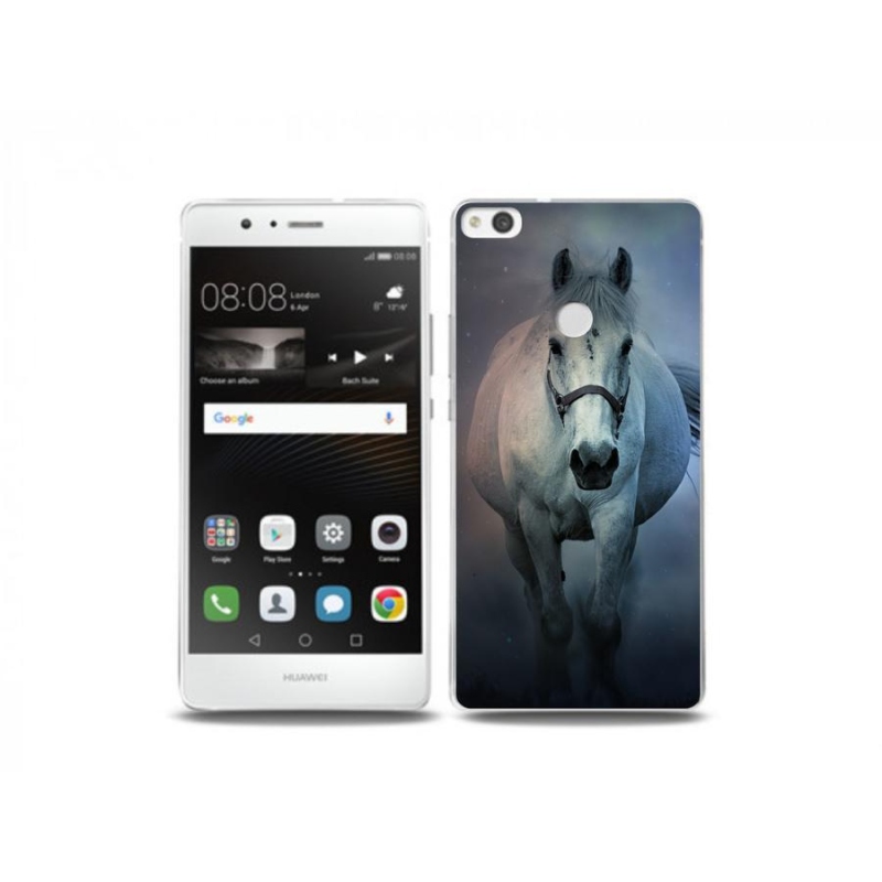 Gél tok mmCase a Huawei P9 Lite (2017) számára - futó fehér ló