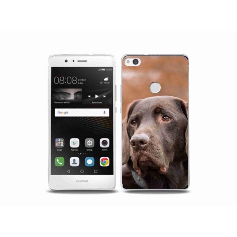 Gél tok mmCase mobiltelefonhoz Huawei P9 Lite (2017) - barna labrador