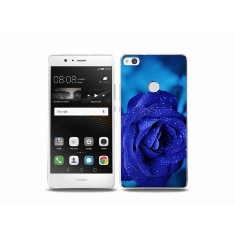 Gél tok mmCase a Huawei P9 Lite (2017) - kék rózsa