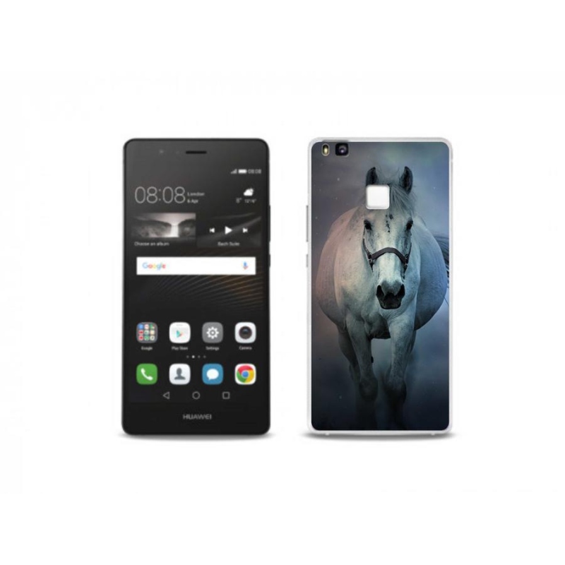 Gél tok mmCase a Huawei P9 Lite számára - futó fehér ló