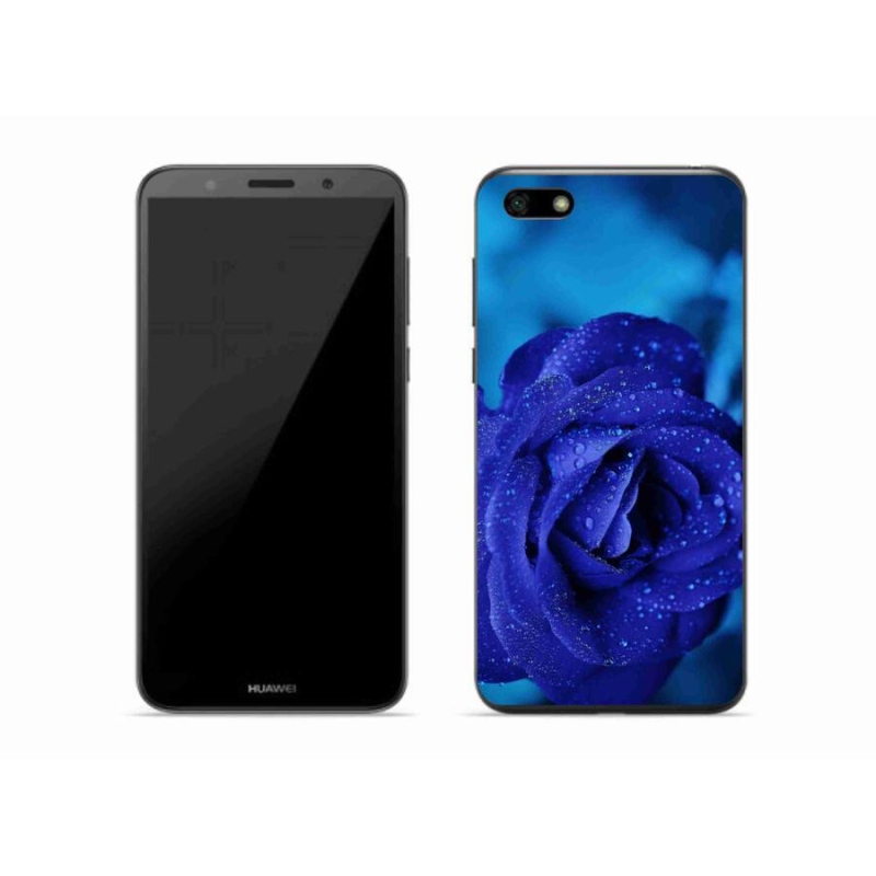 Gél tok mmCase mobiltelefonhoz Huawei Y5 (2018) - kék rózsa