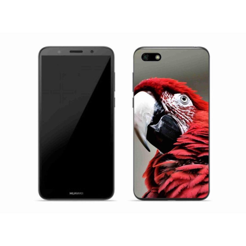 Gél tok mmCase mobiltelefonhoz Huawei Y5 (2018) - papagáj ara piros