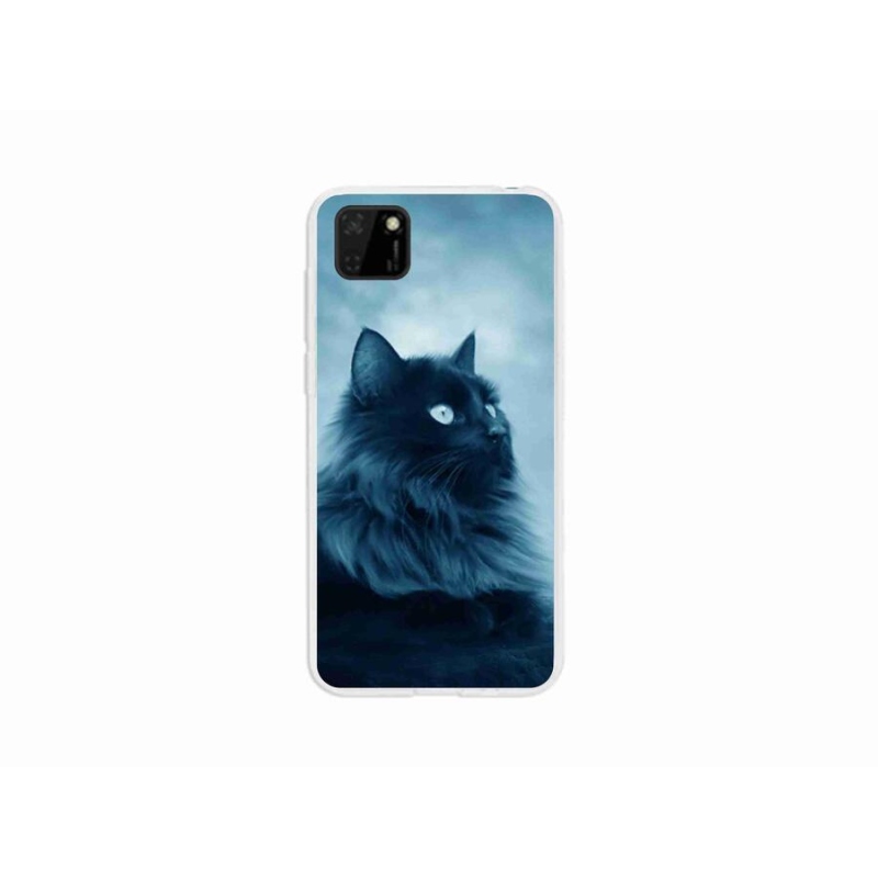Gél tok mmCase a mobil Huawei Y5p - fekete macska 1