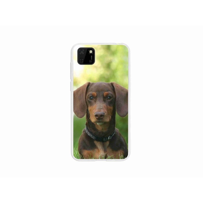 Gél tok mmCase a mobil Huawei Y5p - barna tacskóhoz