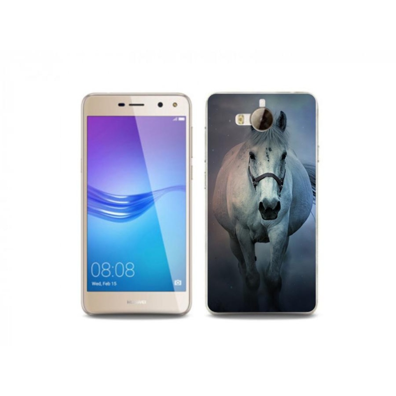 Gél tok mmCase a Huawei Y6 (2017) - futó fehér lóhoz