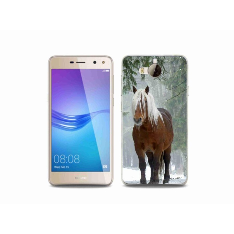 Gél tok mmCase a mobil Huawei Y6 (2017) - ló az erdőben