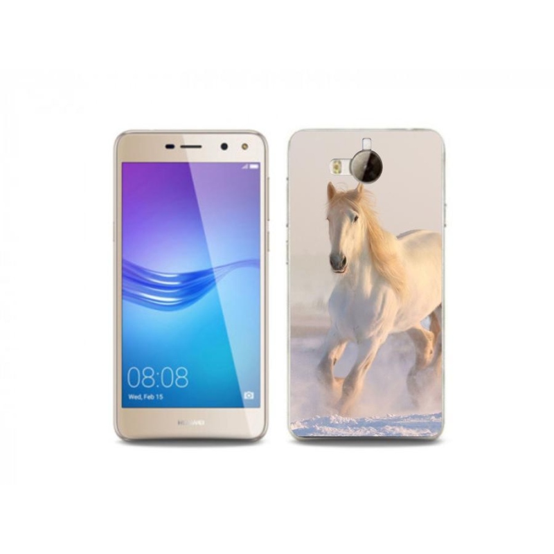 Gél tok mmCase a mobil Huawei Y6 (2017) - ló a hóban