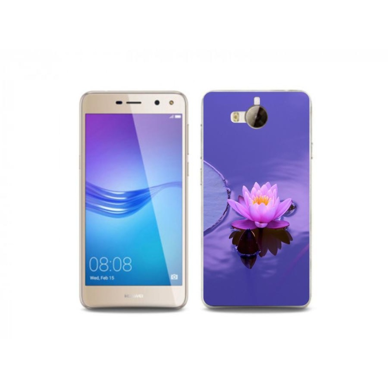 Gél tok mmCase a mobil Huawei Y6 (2017) - virág a felületen