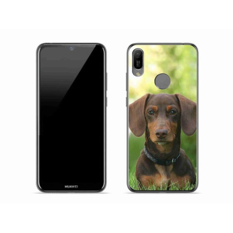 Gél tok mmCase mobiltelefonhoz Huawei Y6 (2019) - barna tacskó
