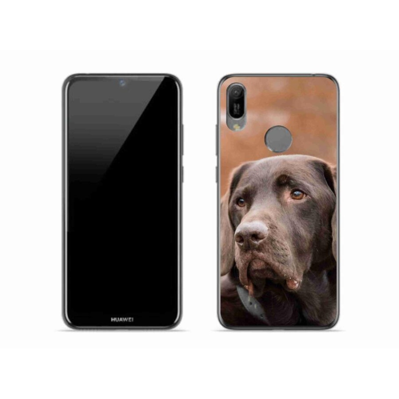Gél tok mmCase mobiltelefonhoz Huawei Y6 (2019) - barna labrador