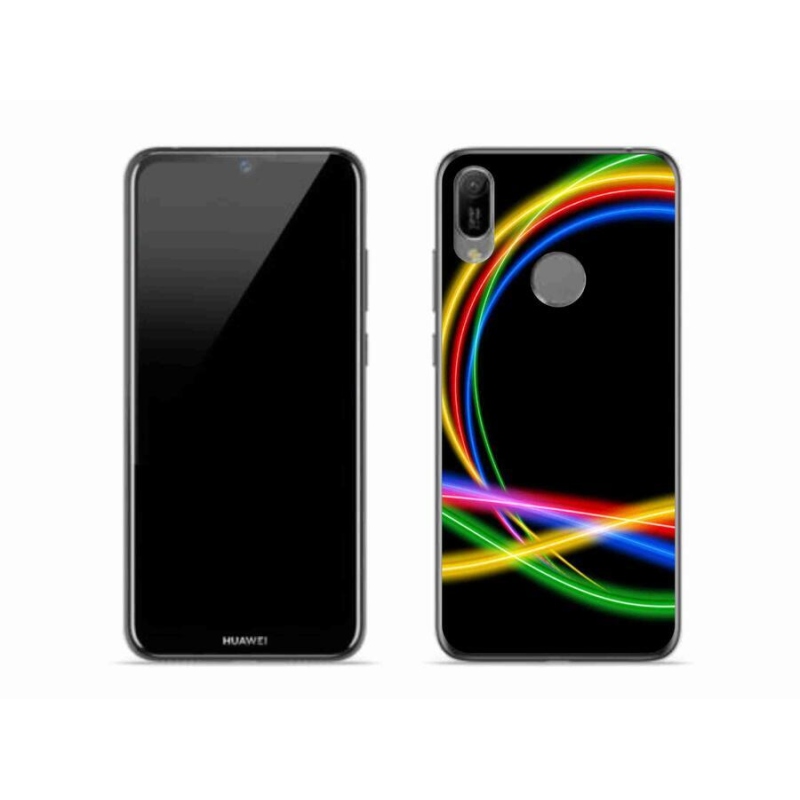 Gél tok mmCase a mobil Huawei Y6 (2019) - neon körökre