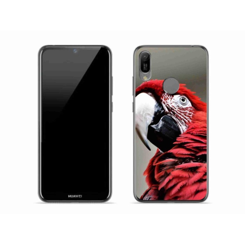 Gél tok mmCase mobiltelefonhoz Huawei Y6 (2019) - papagáj ara piros