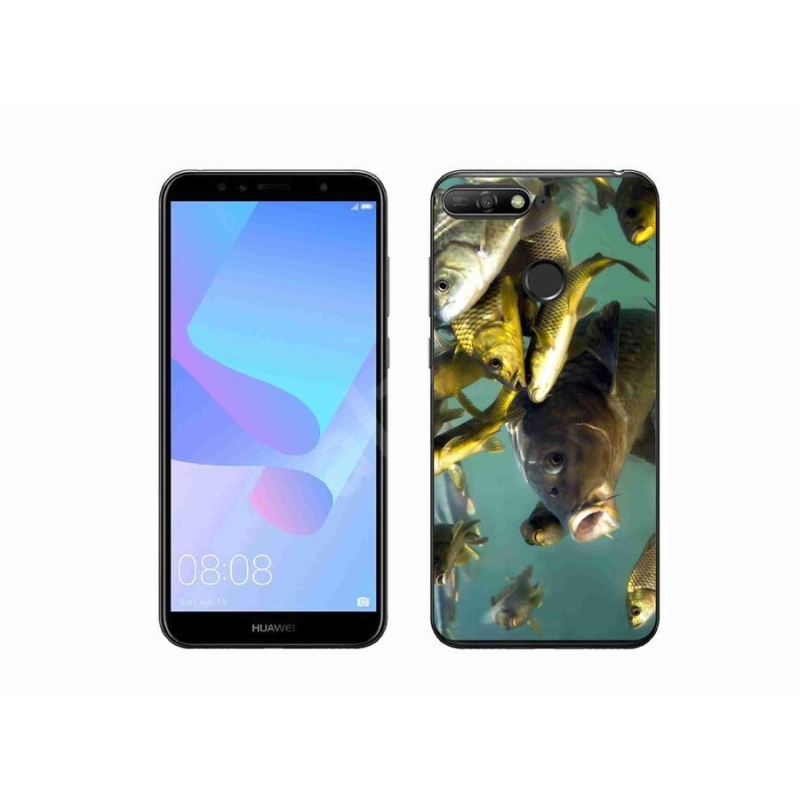 Gél tok mmCase a mobil Huawei Y6 Prime (2018) - halak iskolája számára