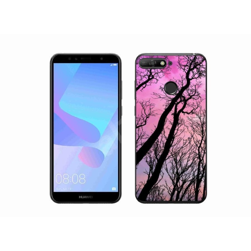 Gél tok mmCase a mobil Huawei Y6 Prime 2018 - kidőlt fák számára