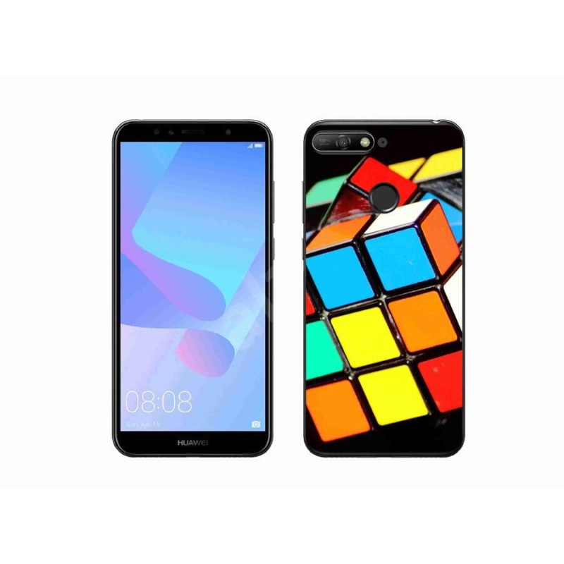 Gél tok mmCase a mobil Huawei Y6 Prime 2018 - Rubik-kocka számára