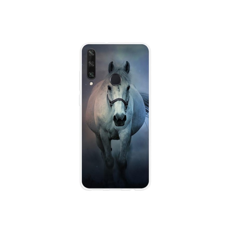 Gél tok mmCase a mobil Huawei Y6p - futó fehér lóhoz