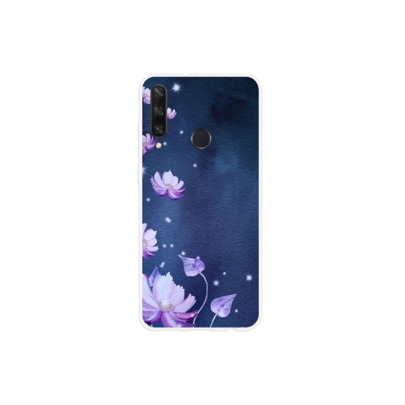 Gél tok mmCase a mobil Huawei Y6p számára - hulló virágok