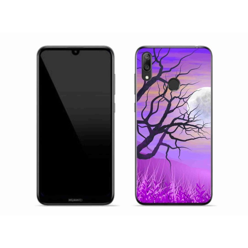 Gél tok mmCase mobil Huawei Y7 (2019) - rajzfilmes kidőlt fa