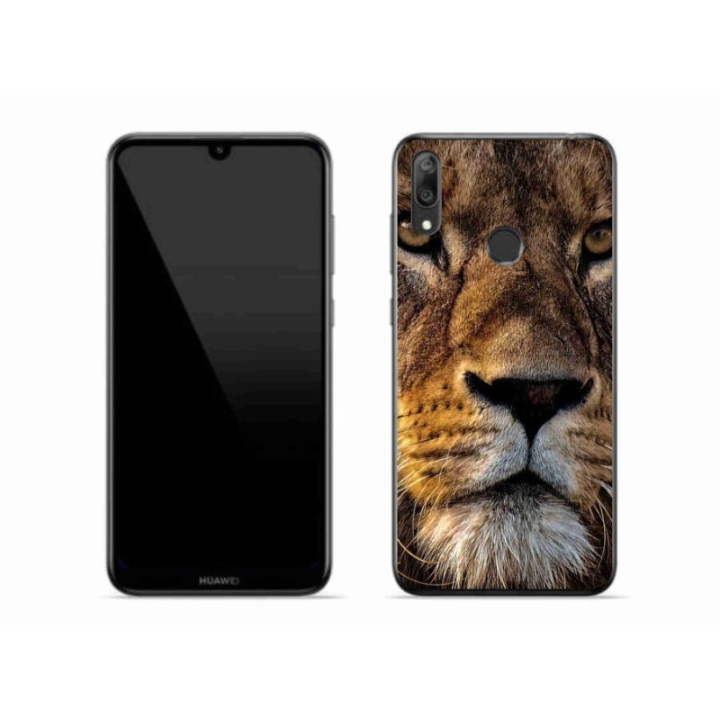 Gél tok mmCase a Huawei Y7 (2019) számára - oroszlán