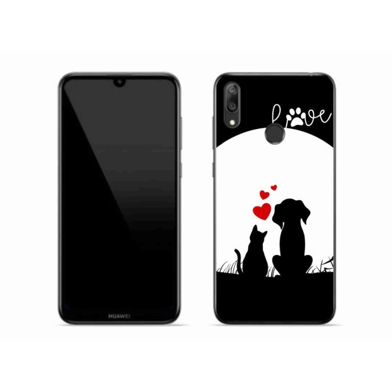 Gél tok mmCase a mobil Huawei Y7 (2019) - állatszerelemhez