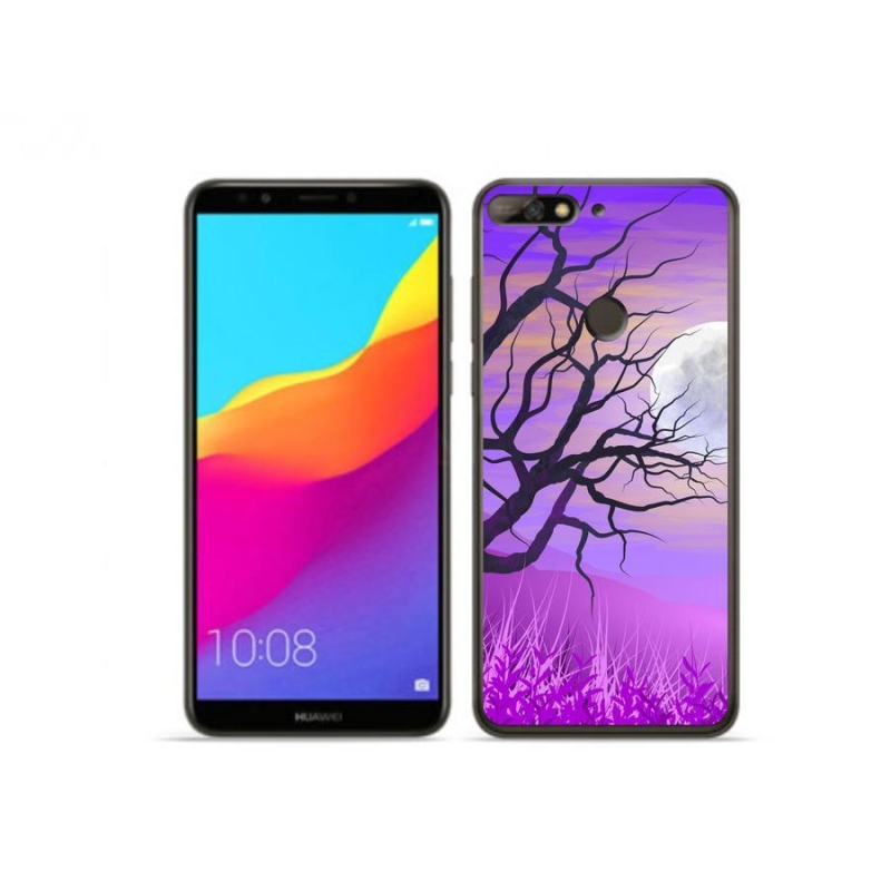 Gél tok mmCase mobil Huawei Y7 Prime (2018) - rajzfilmes kidőlt fa