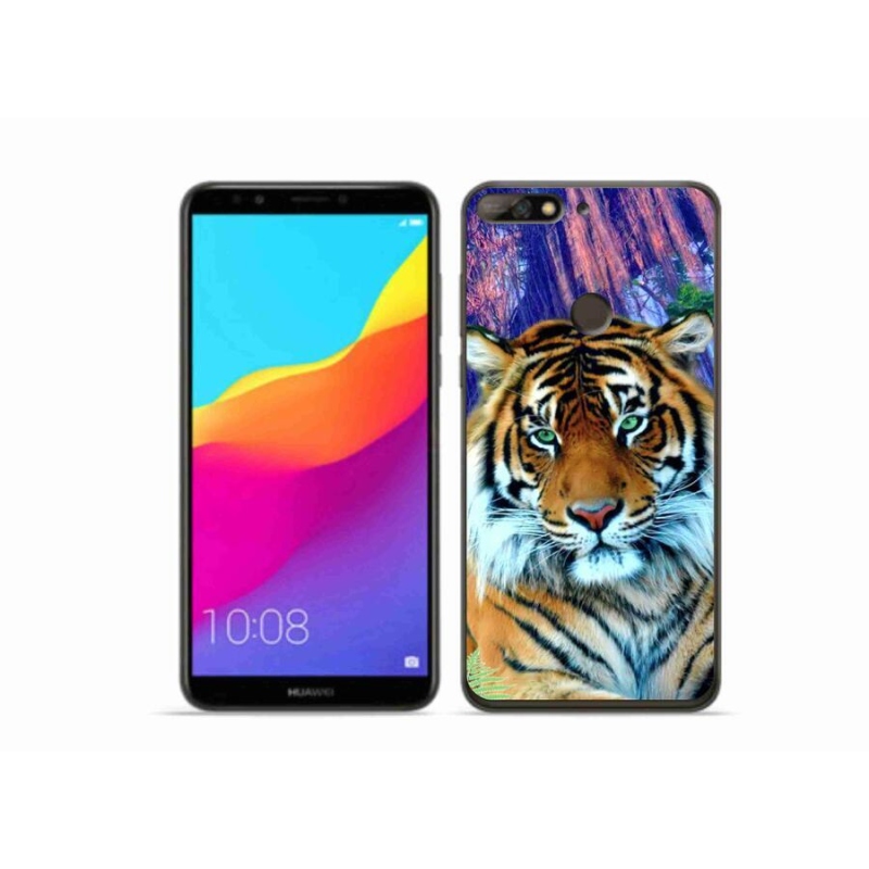 Gél tok mmCase mobiltelefonhoz Huawei Y7 Prime (2018) - tigris