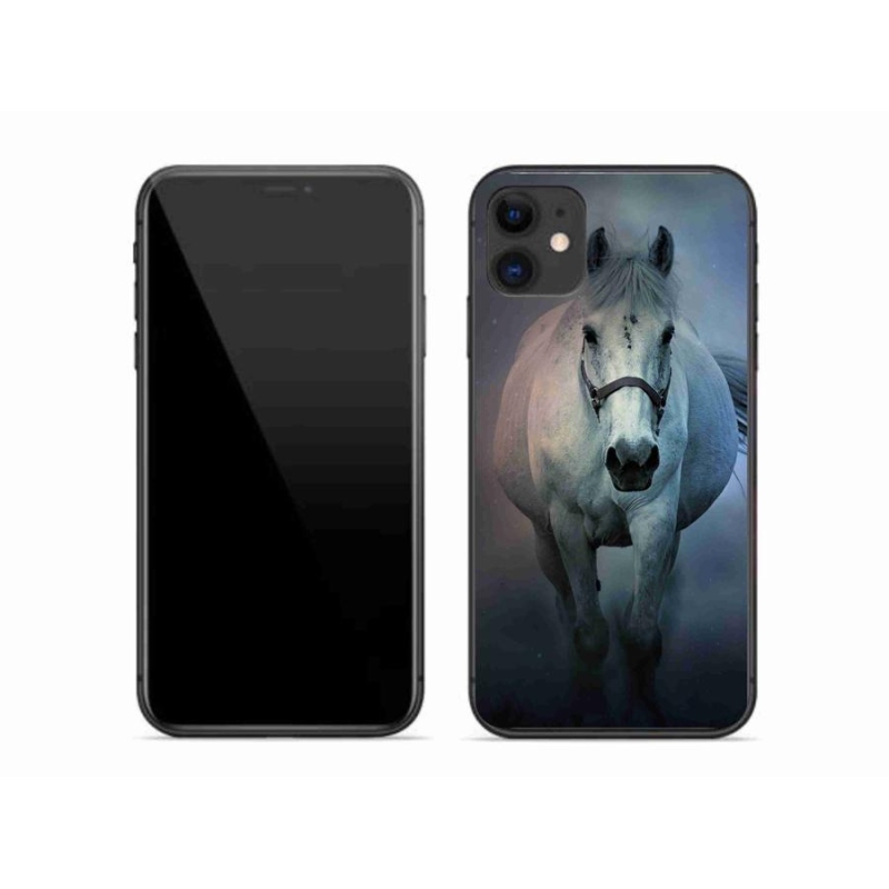 Gél tok mmCase iPhone 11 készülékhez - futó fehér ló
