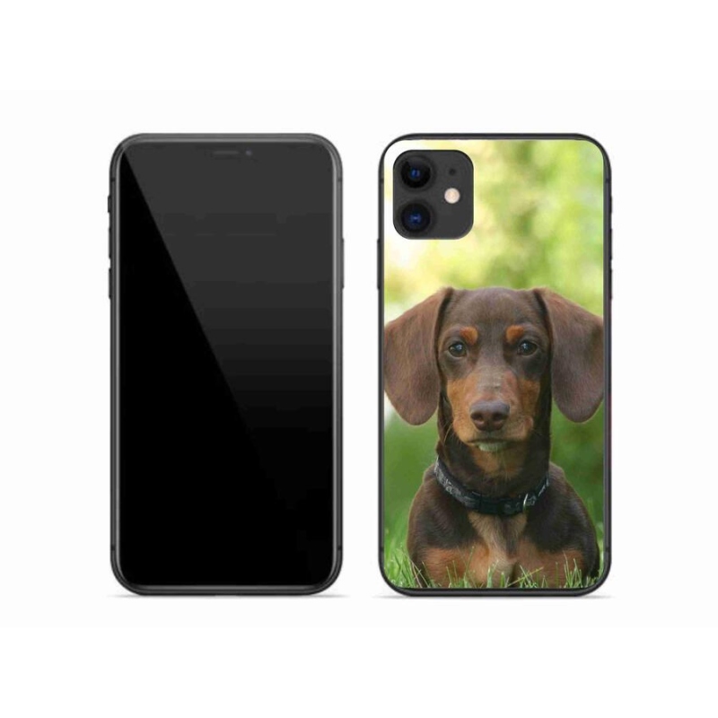 Gél tok mmCase iPhone 11 készülékhez - barna tacskó