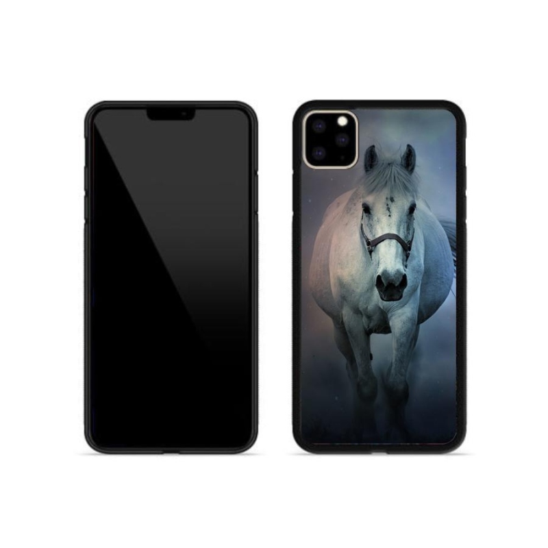 Gél tok mmCase iPhone 11 Pro Max készülékhez - futó fehér ló