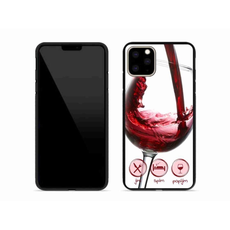 Gél tok mmCase iPhone 11 Pro Max készülékhez - borospohár piros